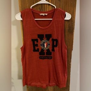 Express Sports Athletics Red Tank Top Workout Fitness XS